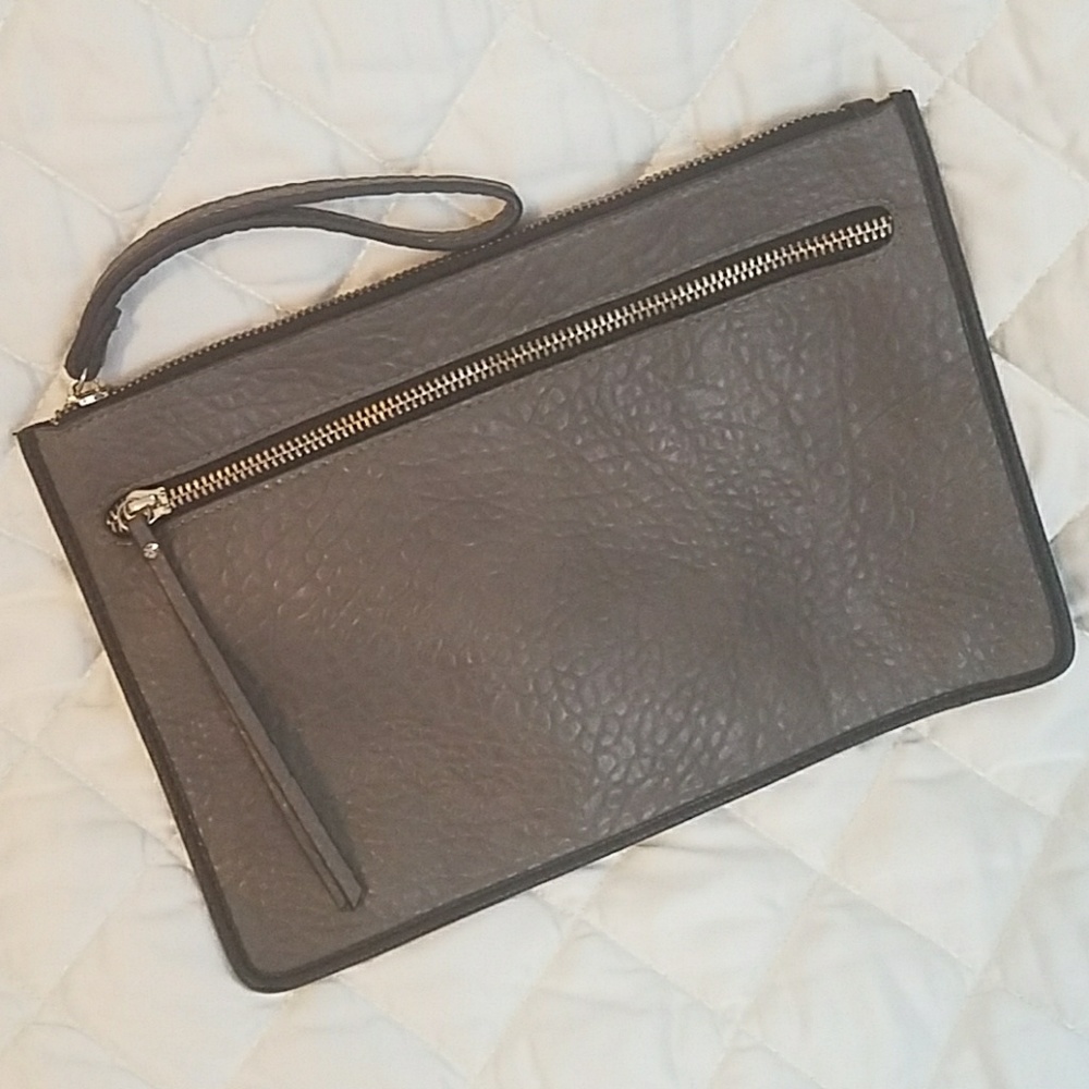 Large Vegan Leather Envelope Handbag